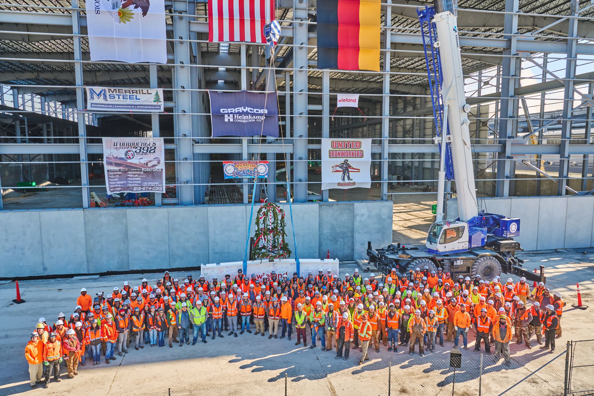 Graycor Flags Helmkamp and Graycor Celebrate Topping Out Milestone at Wieland’s East ...
